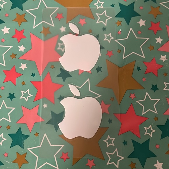 NWOT | 2 Apple Stickers | White - Picture 2 of 2